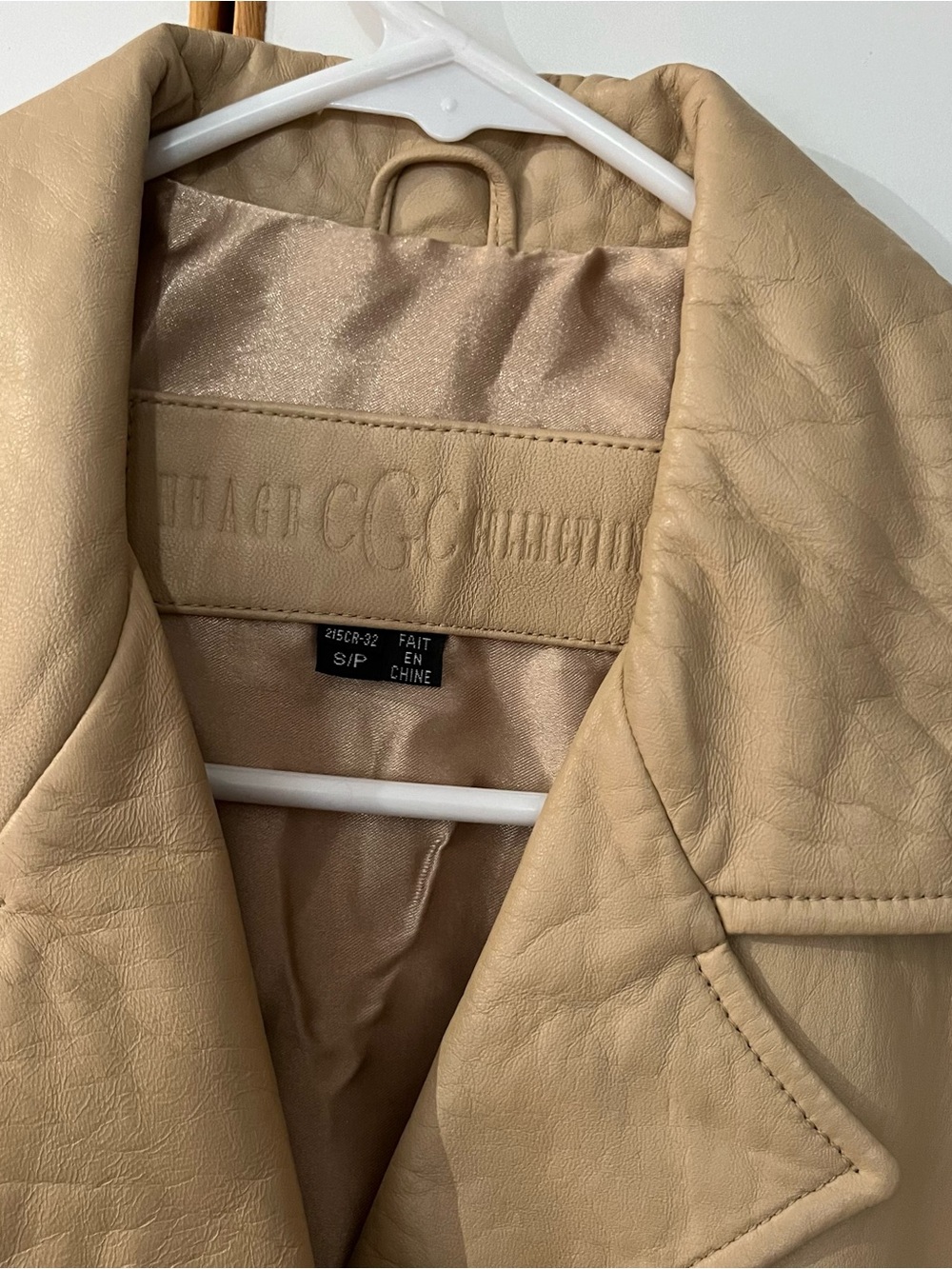 Tan Leather Button-Front Jacket - Picture 6 of 8